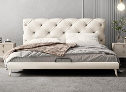 Bett Nachttisch 3 tlg. Schlafzimmer Set Design Modern Luxus Betten Beige